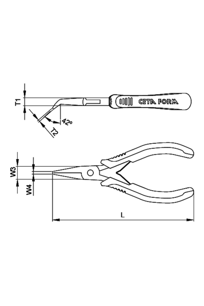 Cetaform - Ceta Form H24-130 130mm Comfort Elektronikçi Eğri Kargaburun Ceta Form H24-130 130mm Comfort Elektronikçi Eğri Kargaburun - Thumbnail