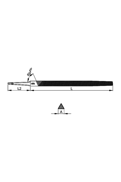 Ceta Form J59-208 Orta Diş 8 inç 200mm Üç Köşe Eğe - Thumbnail