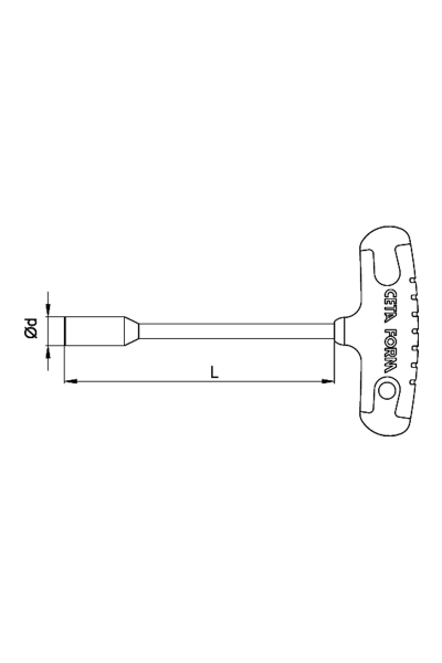 Ceta Form K20-06 6mm T Saplı Lokma Anahtar - Thumbnail