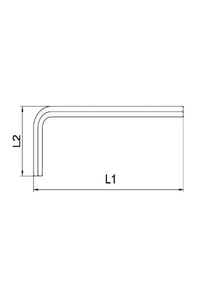 Ceta Form L/12 12mm Nikel Kaplı Kısa Tip L Allen Anahtar - Thumbnail