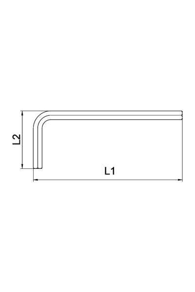 Ceta Form L/1.5 1.5 mm Nikel Kaplı Kısa Tip L Allen Anahtar - Thumbnail