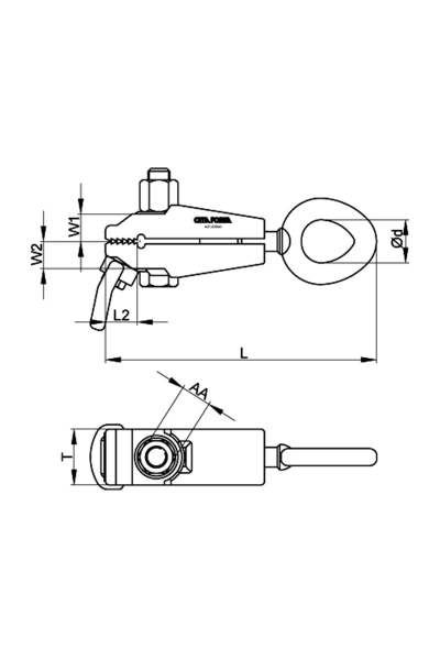 Ceta Form N37-02SM2 5-2 Ton Dar Çene Çift Yön Kurt Ağzı - Thumbnail