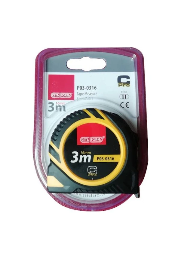Cetaform - Ceta Form P03-0316 16mm 3m C-Pro Şerit Metre Cetaform - Ceta Form P03-0316 16mm 3m C-Pro Şerit Metre