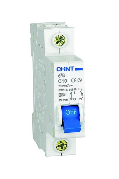 Chint 186429 eB Serisi 1 Kutup 4,5kA B Tipi 10A Otomatik Sigorta - Thumbnail
