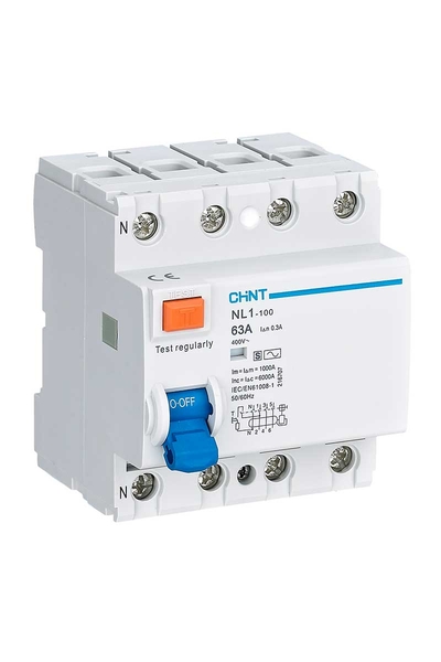 Chint - Chint 200230 NL1 Serisi AC Tipi 4x40A 6kA 300mA Kaçak Akım Rölesi