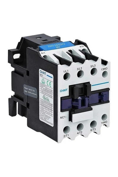 Chint - CHINT 221355 NC1-1210 220V AC Bobinli 5,5kW 12A 3P 1NA Yardımcı Kontaklı Kontaktör