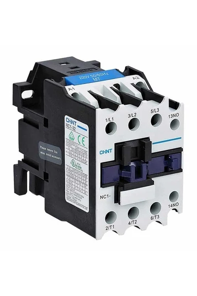 Chint - Chint 221953 NC1-3201 220V AC Bobinli 3P 15kW 32A 3P Yardımcı Kontaklı Kontaktör
