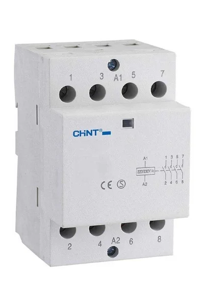 Chint - Chint 256099 NCH8 220/230V 4x40A 4NA Bobinli Sessiz Kontaktör