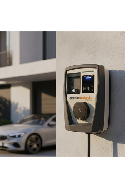 Elektromarketim EMEV 22kW 3 Faz 32A Tip 2 Soketli Elektrikli Araç Şarj İstasyonu - Thumbnail