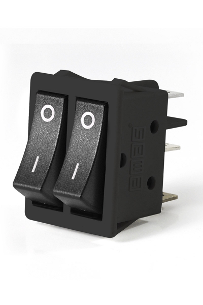 Emas - Emas A12B5H10 1NA 1NA 30x22mm Siyah Gövdeli Köprülü Işıksız Switch