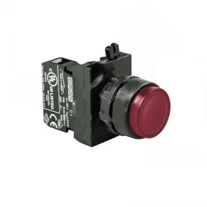 Emas - Emas CP102HK 1NA 1NK Kırmızı Plastik Çıkık Yaylı Buton