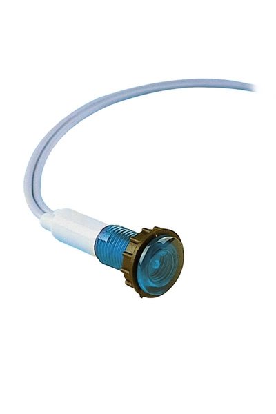 Emas - Emas S100LM1 12V AC/DC 10mm Mavi Led Sinyal Lambası