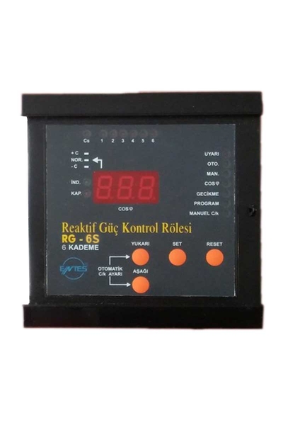 Entes - Entes RG-6S Akıllı 6 Kademeli Reaktif Güç Kontrol Rölesi Entes - Entes RG-6S Akıllı 6 Kademeli Reaktif Güç Kontrol Rölesi