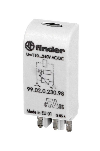 Finder - Finder 99.02.0.230.98 Yeşil Led Varistör 110 240V AC DC Modül Finder - Finder 99.02.0.230.98 Yeşil Led Varistör 110 240V AC DC Modül