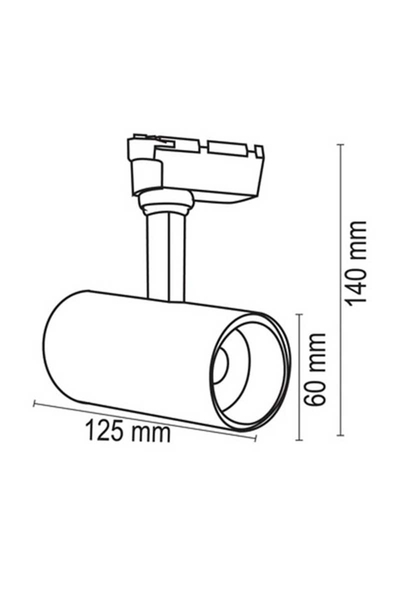 Forlife FL-2244 S 6500K Beyaz 12W Siyah Kasa Ray Spot Armatür - Thumbnail
