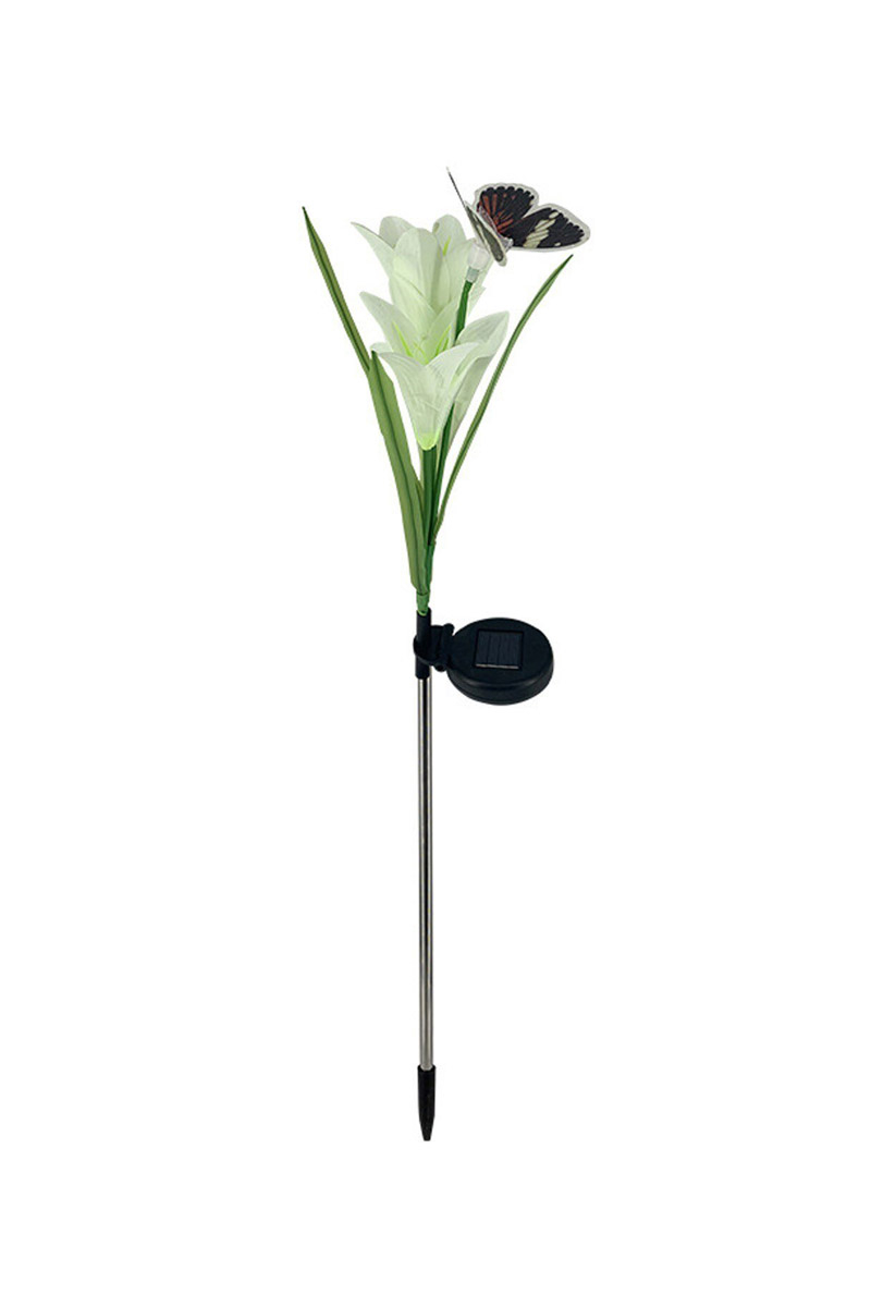 Forlife FL-3205 Rgb 4W Beyaz Zambak Solar Kazıklı Çiçek Çim Armatürü