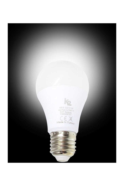 Global - Global K2 KES222 9W 12-24-48V E27 Ac/Dc 6500K Beyaz Led A60 Ampul Global K2 KES222 9W 12-24-48V E27 Ac/Dc 6500K Beyaz Led A60 Ampul - Thumbnail