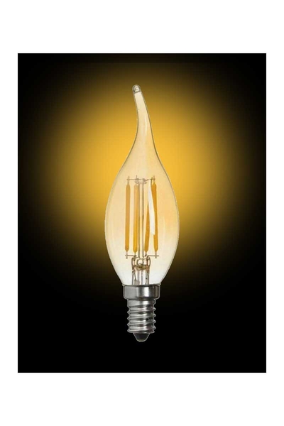 Global K2 KES600 10 Adet 4W E14 2700K Sarı Led Flamanlı Kıvrık Buji Rustik Ampul - Thumbnail