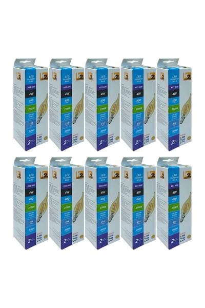 Global K2 KES600 10 Adet 4W E14 2700K Sarı Led Flamanlı Kıvrık Buji Rustik Ampul - Thumbnail