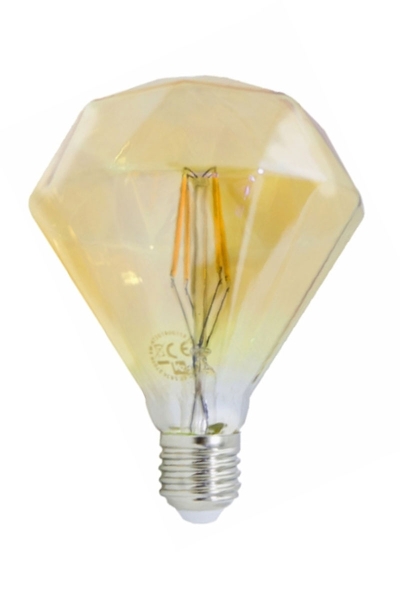 Global - Global K2 KES612 6W E27 2700K Sarı Elmas Led Flamanlı Rustik Ampul