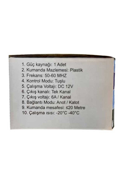 Global - Global K2 KLD106 72W 12V 6A Uzaktan Kumandalı Led Kontrol Paneli Global K2 KLD106 72W 12V 6A Uzaktan Kumandalı Led Kontrol Paneli - Thumbnail