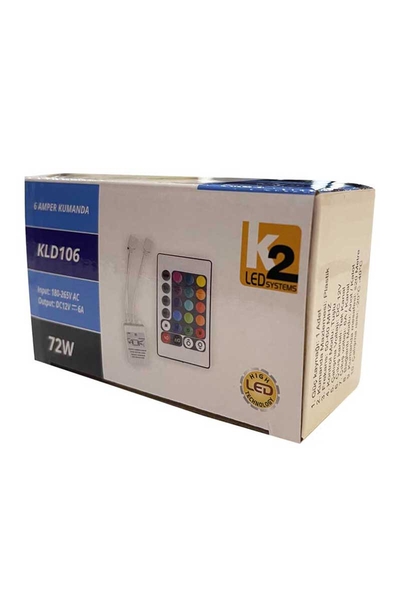 Global - Global K2 KLD106 72W 12V 6A Uzaktan Kumandalı Led Kontrol Paneli Global K2 KLD106 72W 12V 6A Uzaktan Kumandalı Led Kontrol Paneli - Thumbnail