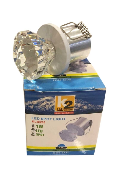 Global - Global K2 KLS525 6500K Beyaz 1W Beyaz Kasa Yıldız Ledli Spot Armatür Global K2 KLS525 6500K Beyaz 1W Beyaz Kasa Yıldız Ledli Spot Armatür - Thumbnail