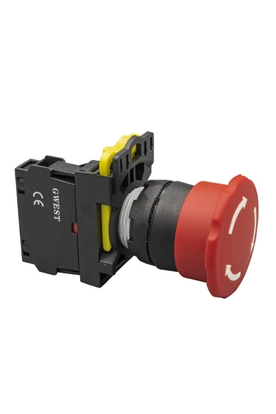 Gwest A5-01ZS Q 40mm Serisi Kalıcı Acil Stop Mantar Buton - Thumbnail
