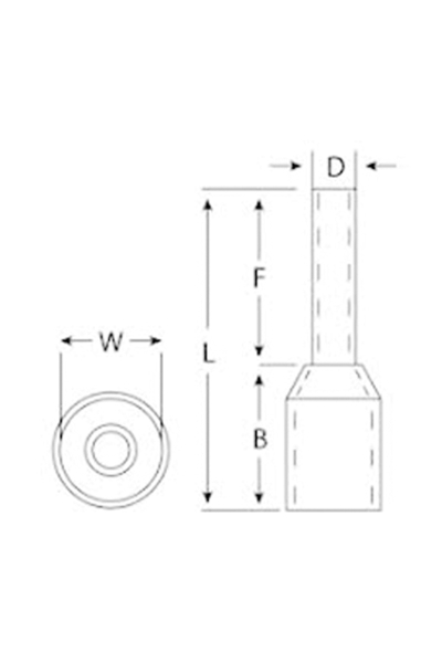 Gwest CYF-0.50 1000 Adet Çift Girişli Kablo Yüksüğü - Thumbnail