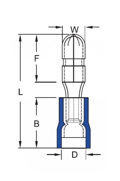 Gwest GBE-5050 4.0-6.0mm2 200 Adet Erkek Terminal İzoleli Ucu - Thumbnail