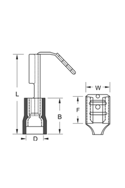 Gwest GFDEG-2862 1.50-2.50mm2 100 Adet Erkek/Dişi Geri Dönüşlü Terminal - Thumbnail