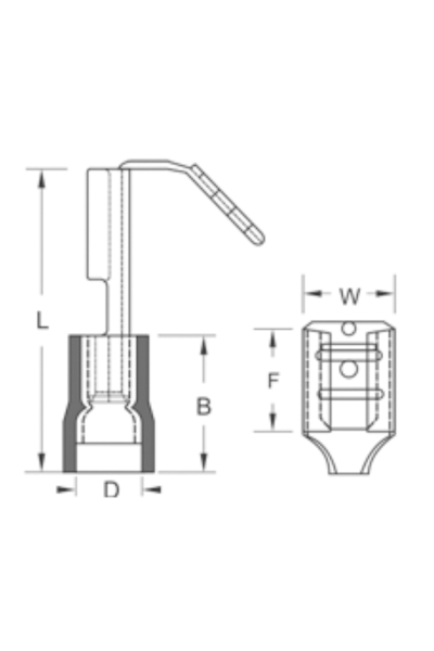 Gwest GFDEG-5866 4.0-6.0mm2 100 Adet Erkek/Dişi Geri Dönüşlü Terminal - Thumbnail