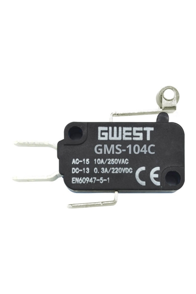 Gwest - Gwest GMS-104C 10A Kısa Kollu Metal Makaralı Mikro Switch