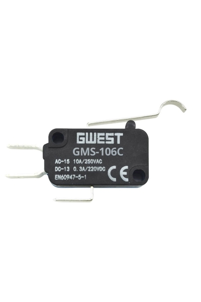 Gwest - Gwest GMS-106C 10A Kıvrık Kollu Mikro Switch