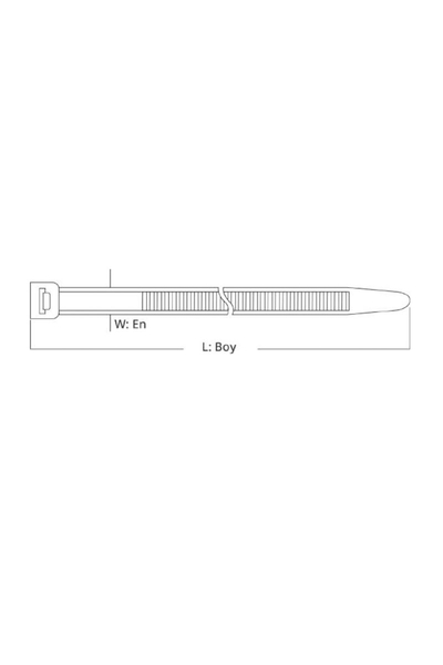 Gwest GT 100 MB 1000 Adet 100x2.5mm Siyah Kablo Bağı - Thumbnail