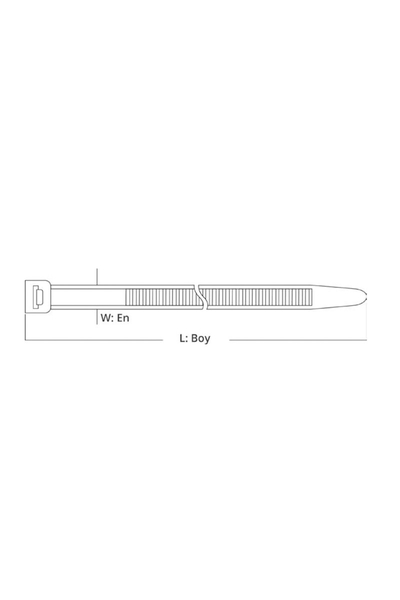 Gwest - Gwest GT 250 STM 100 Adet 250x4.8mm Mavi Kablo Bağı Gwest GT 250 STM 100 Adet 250x4.8mm Mavi Kablo Bağı - Thumbnail