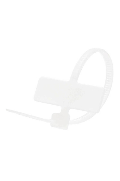 Gwest GTK 100MC 100x2.5mm 100 Adet Etiketli Beyaz Kablo Bağı - Thumbnail