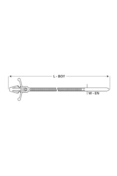 Gwest GTP 200ST 200x4.8 100 Adet Distanslı Beyaz Kablo Bağı - Thumbnail