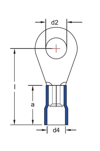 Gwest GYU-810 8.0-10.0mm2 50 Adet Yuvarlak Tip İzoleli Kablo Ucu - Thumbnail