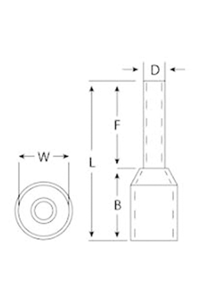 Gwest - Gwest IYA-0.34 0.34mm 1000 Adet İzoleli Kablo Yüksüğü Gwest IYA-0.34 0.34mm 1000 Adet İzoleli Kablo Yüksüğü - Thumbnail