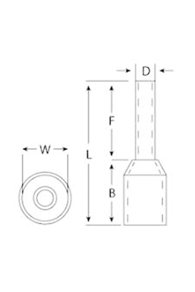 Gwest IYF-16.0 100 Adet İzoleli Kablo Yüksüğü - Thumbnail
