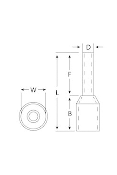 Gwest - Gwest IYF-35.0 50 Adet İzoleli Kablo Yüksüğü Gwest IYF-35.0 50 Adet İzoleli Kablo Yüksüğü - Thumbnail