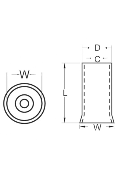 Gwest KY-16.0 250 Adet İzolesiz Kablo Yüksüğü - Thumbnail