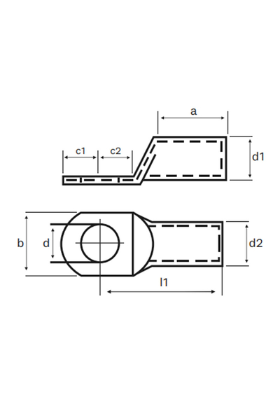 Gwest SKP-D 240-12 10 Adet DIN 46235 Tip Kablo Pabucu - Thumbnail