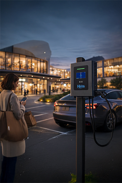 Hims HCDC-S1-40 Tek Soketli 40 kW DC Hızlı Elektrikli Araç Şarj İstasyonu - Thumbnail
