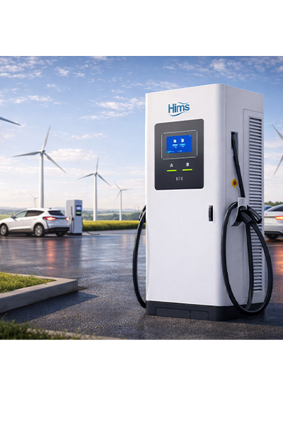 Hims HCDC-S2-80 Çift Soketli 80 kW DC Hızlı Elektrikli Araç Şarj İstasyonu - Thumbnail