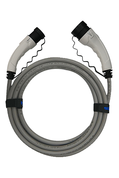 Hims EMEF-22T2-GB-3 Beyaz Soketli 22kW Gri 3m Elektrikli Araç Şarj Kablosu - Thumbnail