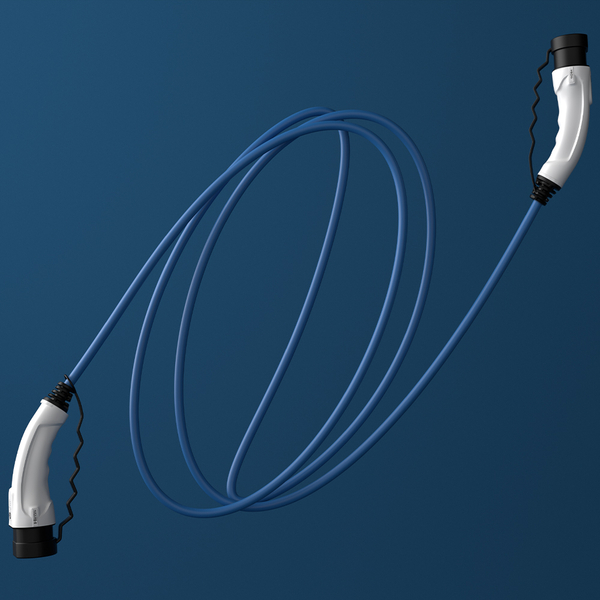 Hims EMEF-22T2-MB-10 22kW Tip 2 Soketli Mavi 10m Elektrikli Araç Şarj Kablosu - Thumbnail