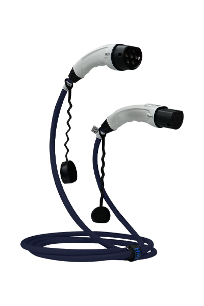 Hims - Hims EMEF-22T2-MB-3 Beyaz Soketli 22kW Mavi 3m Elektrikli Araç Şarj Kablosu