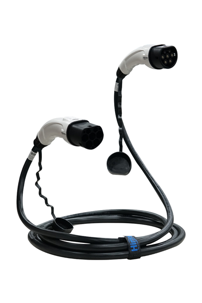 Hims - Hims EMEF-22T2-SB-2 22kW Tip 2 Beyaz Soketli 2m Elektrikli Araç Şarj Kablosu